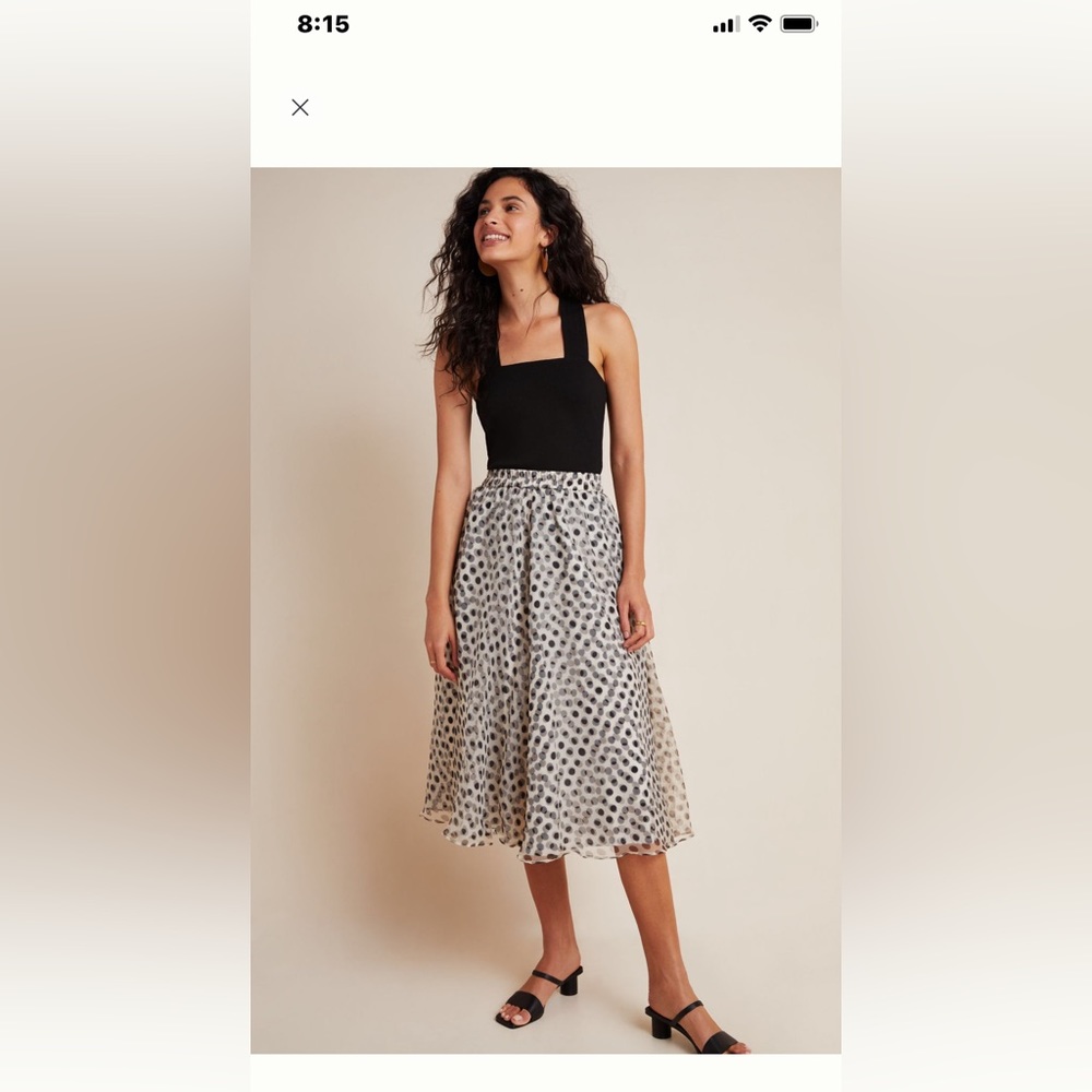 Lovely polka dot skirt.